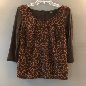 Ann Taylor Giraffe Print Top